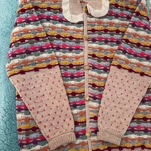 Hand Knit sweater with horn buttons